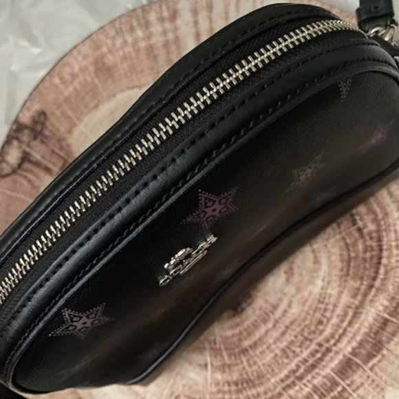 COACH Black Dome Crossbody with Multi Dot Star Print - Picture 6 of 6